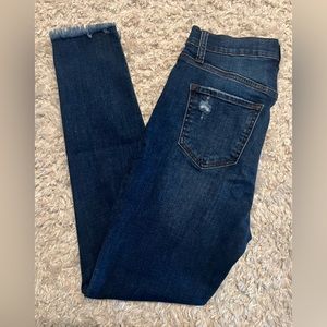 Fashion Nova Women’s High Rise Distress Dark Denim Jeans